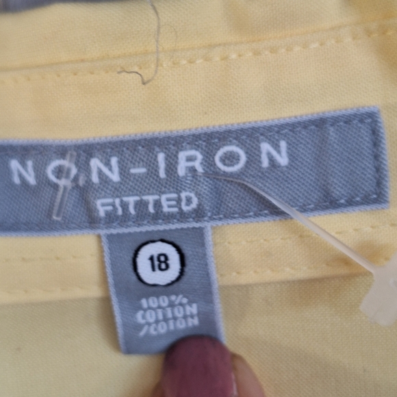 Foxcroft Buttondown Blouse Plus Sz18 Jonquil 3/4Sleeves Collar/Cuffs Quality - Picture 3 of 11